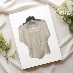 Nordstrom Philosophy Boho White Crop Top